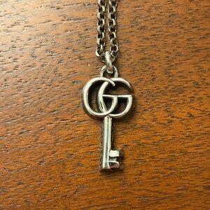 Gucci GG Marmont key pendant necklace Silver Sterling